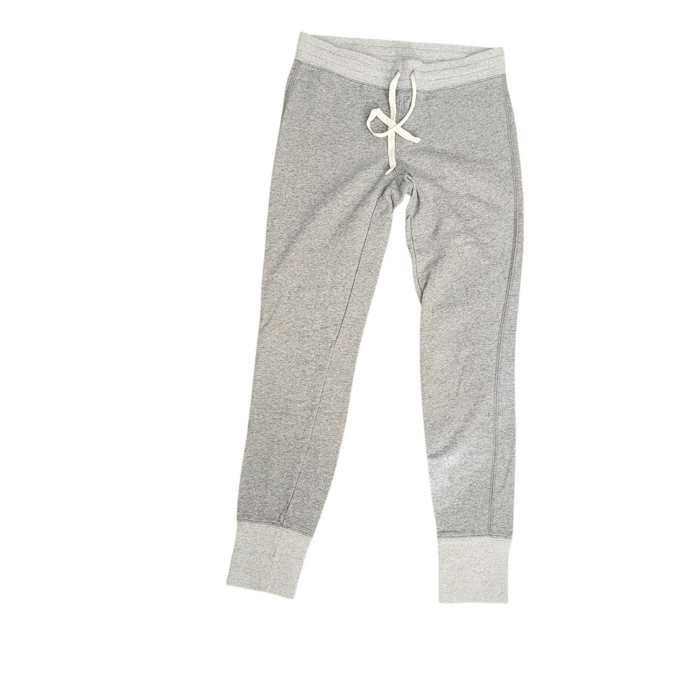 J.Crew Womens Grey Heathered 100% Cotton French Terry Joggers XXS Drawstring